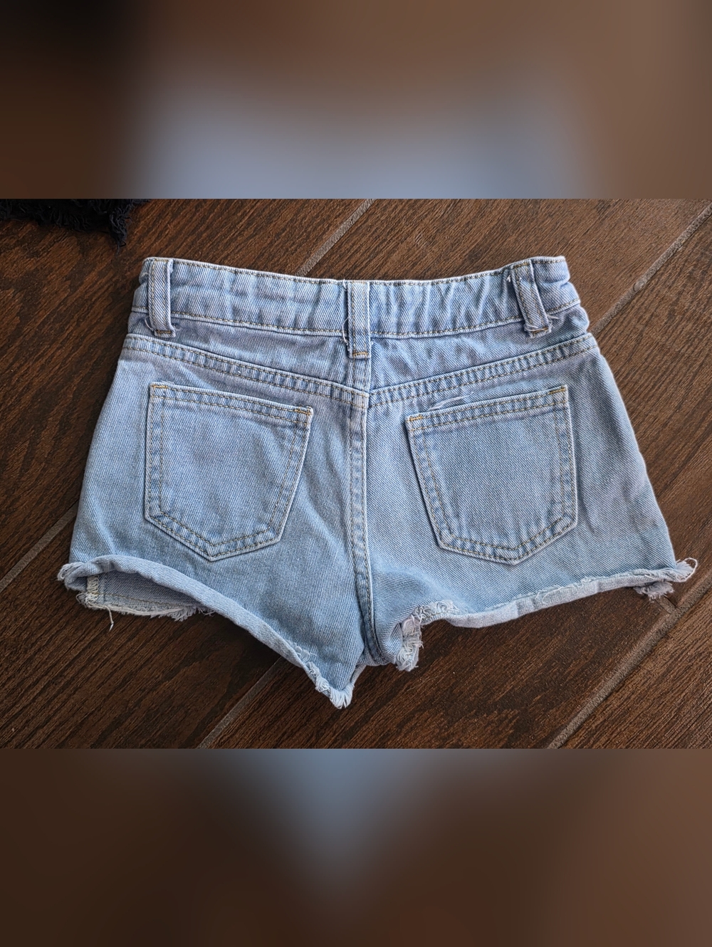 Kids Distressed Denim Shorts - Black, Light Blue, White - Picture 6 of 13